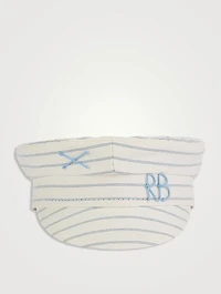 Pinstripe Baker Boy Cap