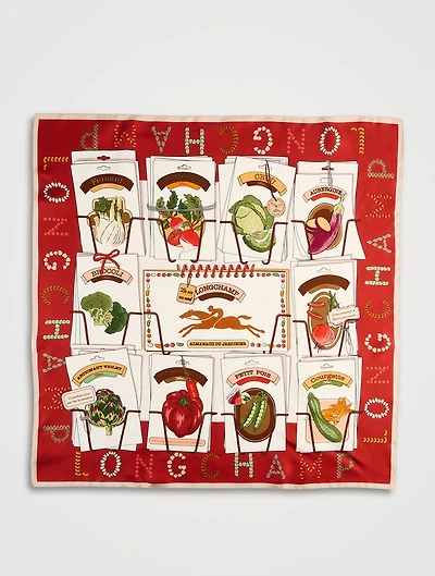 Au Potager Silk Scarf