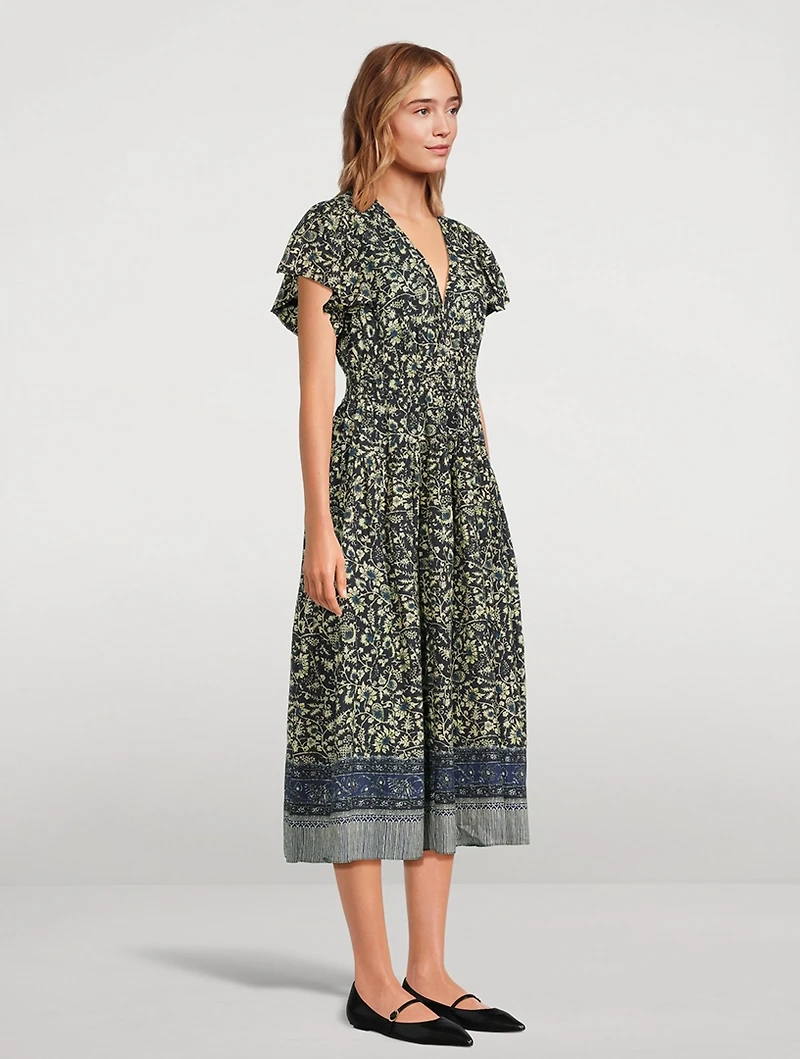 Lyria Midi Dress Floral Print
