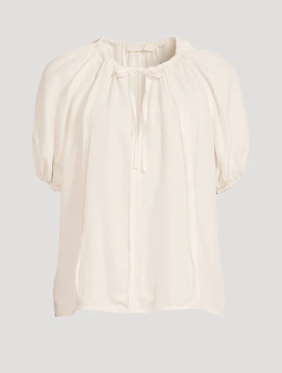 Marcelena Tie-Neck Blouse