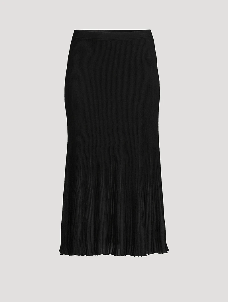 Vera Rib-Knit Midi Skirt