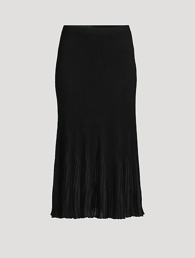 Vera Rib-Knit Midi Skirt