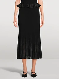 Vera Rib-Knit Midi Skirt
