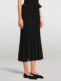 Vera Rib-Knit Midi Skirt