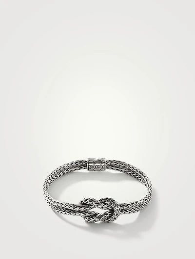 Love Knot Silver 3.5mm Slim Chain Double Row Bracelet