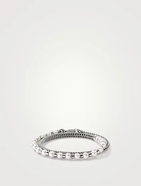 JH Essentials Silver Pearl 5mm Extra Small Chain Double Wrap Bracelet