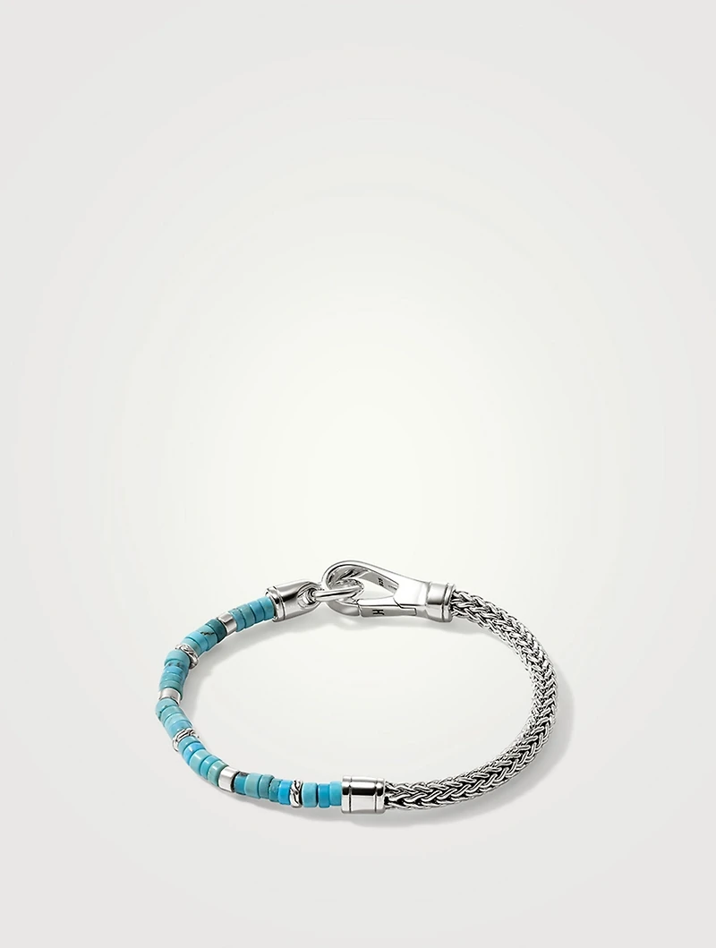 Silver Heishi Chain Bracelet