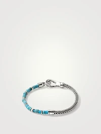 Silver Heishi Chain Bracelet