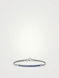 JH Essentials Silver 2.5mm Bracelet With Blue Sapphire