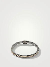 Icon 7mm Gold And Sterling Silver Reversible Bracelet