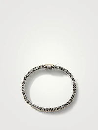 Icon 7mm Gold And Sterling Silver Reversible Bracelet