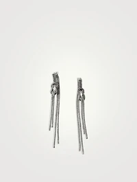 Love Knot Silver Drop Earrings