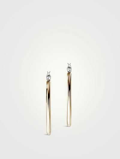 JH Essentials 14K Gold And Silver Hoop Earrings