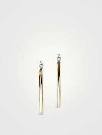 JH Essentials 14K Gold And Silver Hoop Earrings