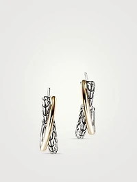 JH Essentials 14K Gold And Silver Crossover Earrings