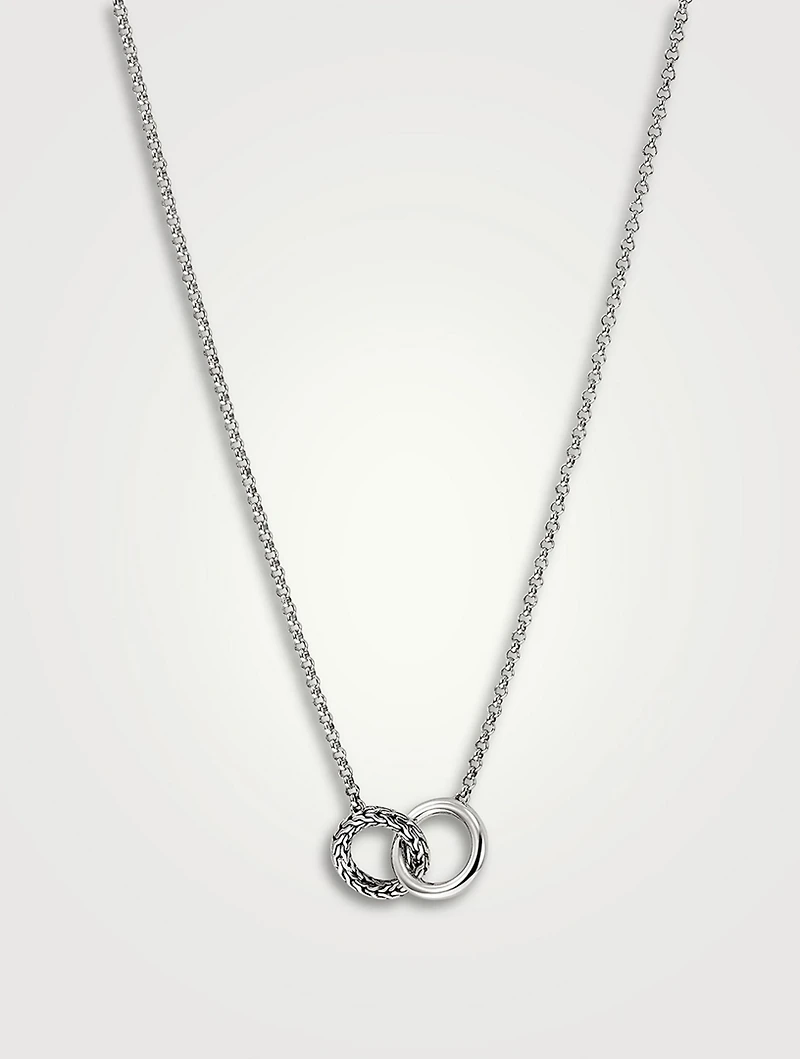 JH Essentials Silver 2mm Mini Rolo Chain Interlinking Necklace