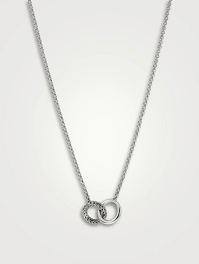 JH Essentials Silver 2mm Mini Rolo Chain Interlinking Necklace