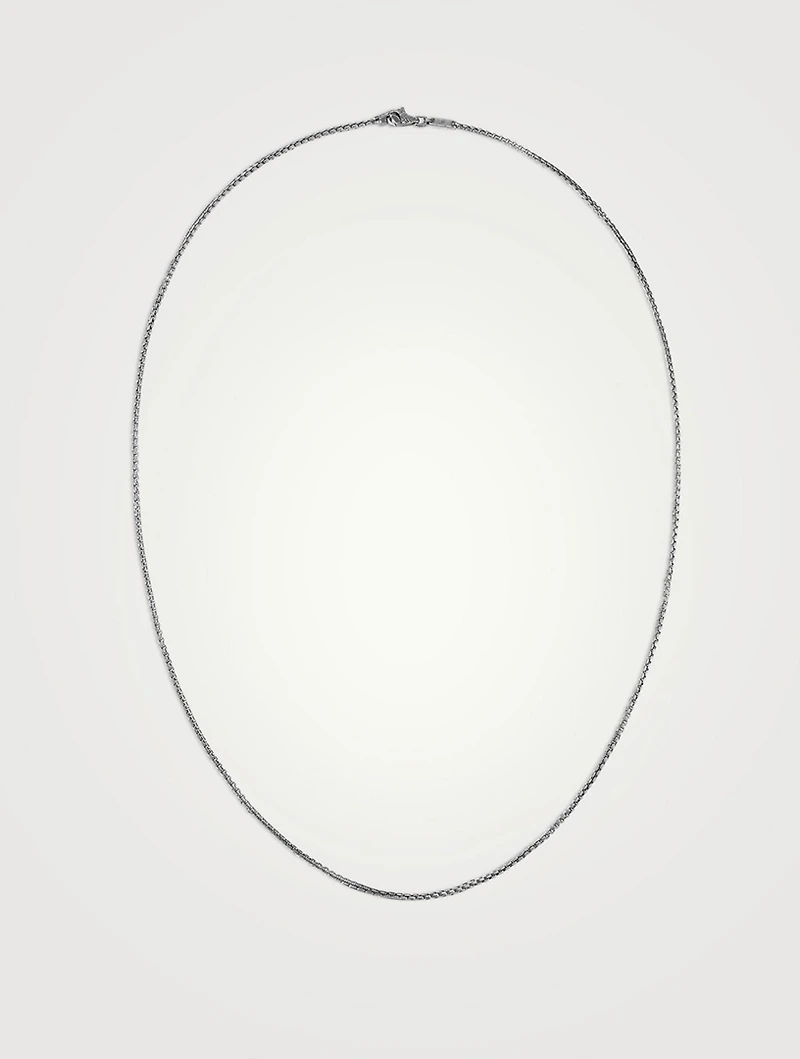 2mm Silver Box Chain Necklace