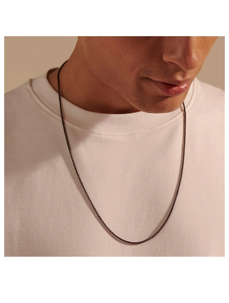2mm Silver Box Chain Necklace