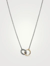 JH Essentials 14K Gold And Silver 2mm Mini Rolo Chain Interlinking Necklace
