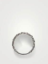 Sterling Silver Carved Chain Band Ring
