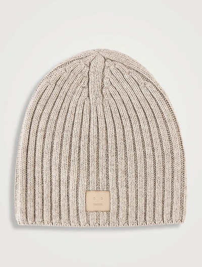 Face Logo Wool Beanie