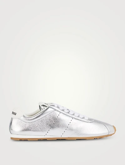 Plume Metallic Leather Sneakers