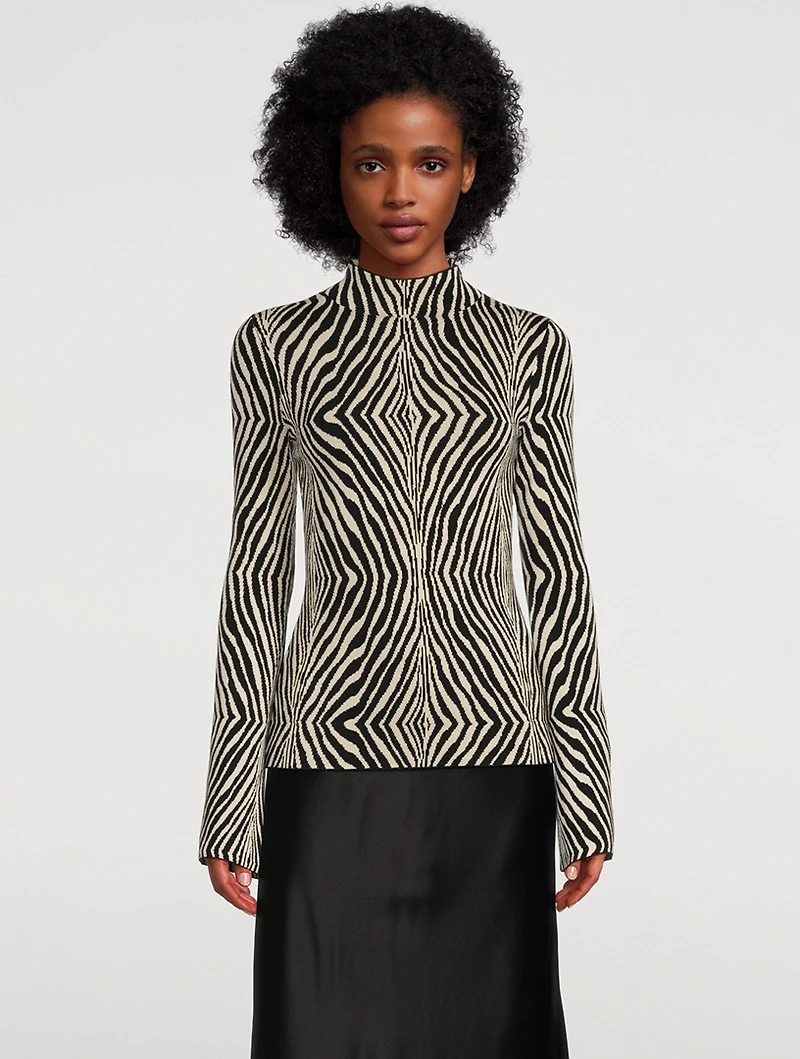 Bernie Zebra Jacquard Sweater