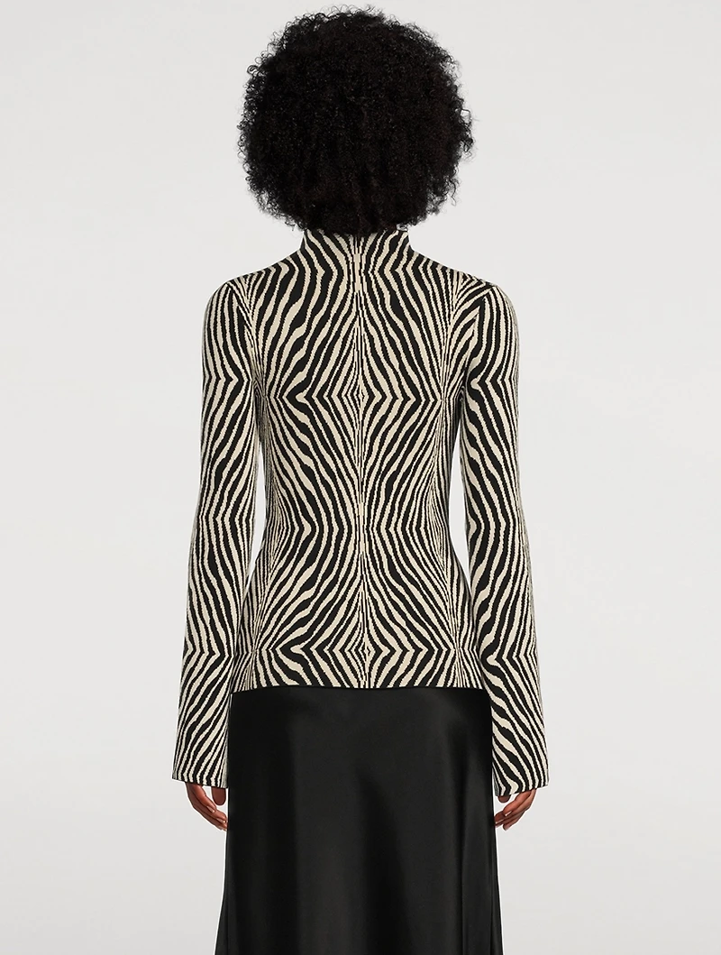 Bernie Zebra Jacquard Sweater
