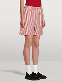 Siona Poplin Shorts Stripe Print