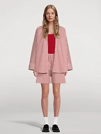 Siona Poplin Shorts Stripe Print