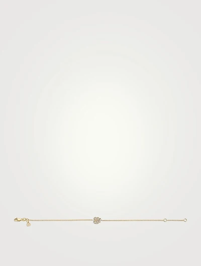 14K Gold Tiny Monstera Leaf Chain Bracelet