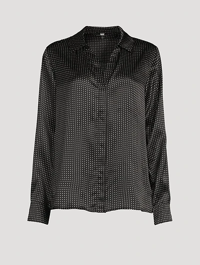 Palmer Silk Shirt Polka Dot Print