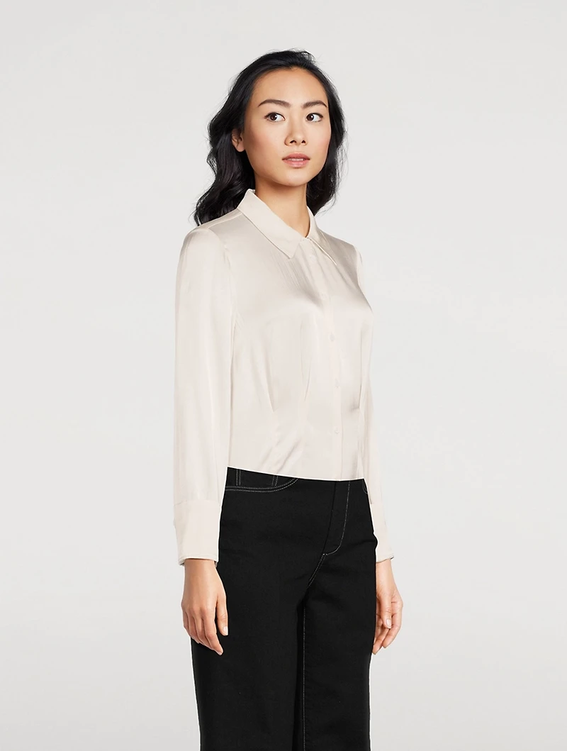 Nelly Hammered Satin Shirt