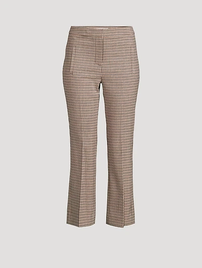 Arte Kick-Flare Trousers Houndstooth Print