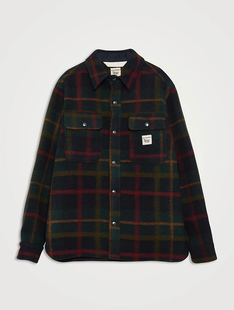 Roy Roger's x Dave's NY Oversized Shirt Check Print
