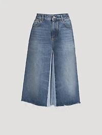 Two-Tone Denim Bermuda Shorts