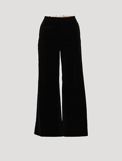 Velvet Flared Trousers
