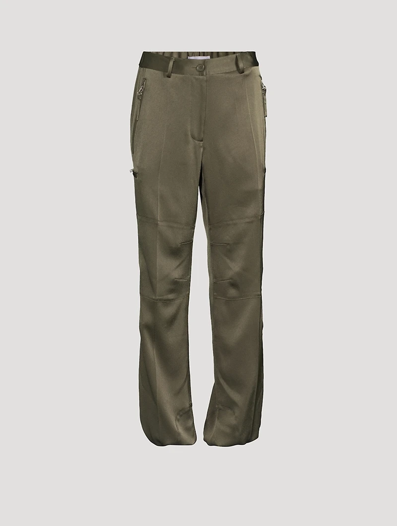 Satin Crêpe Flight Trousers