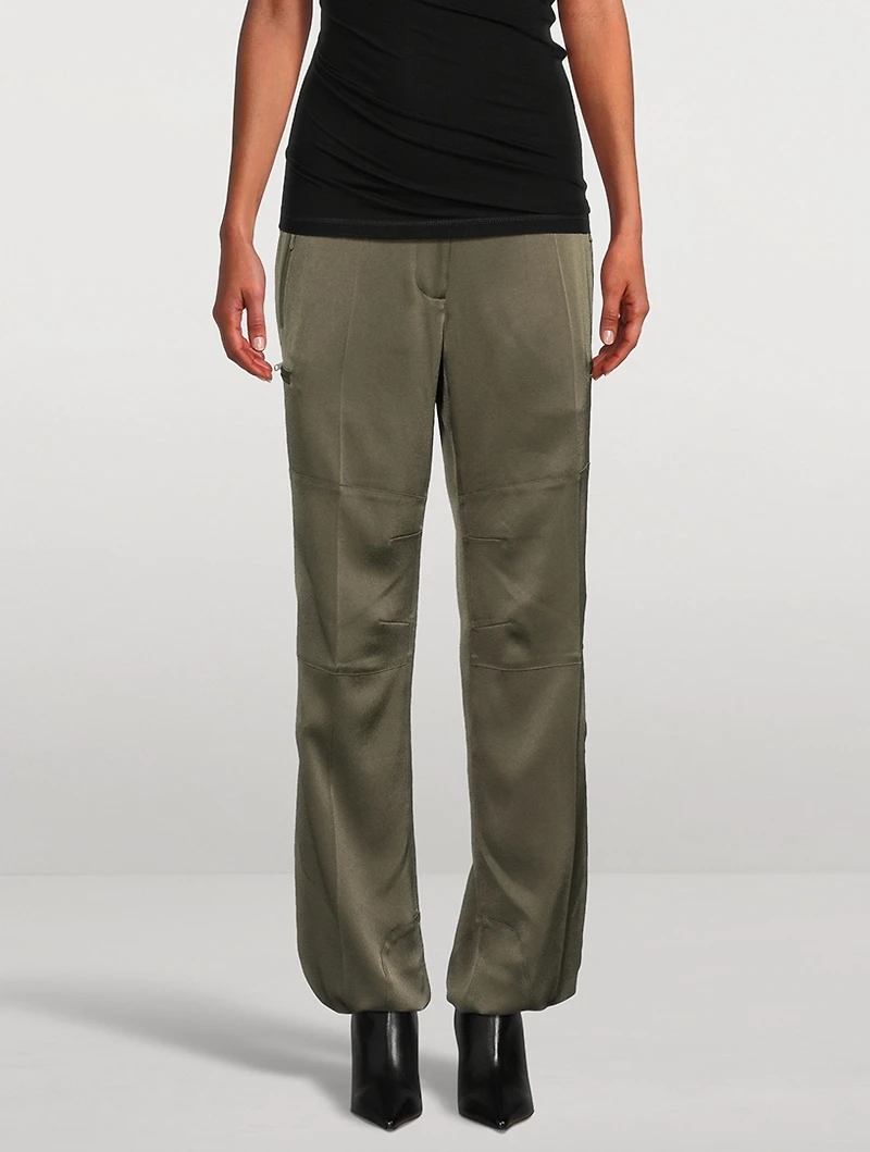Satin Crêpe Flight Trousers