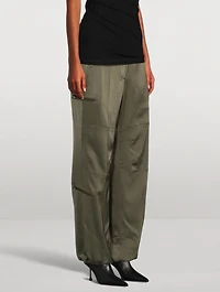 Satin Crêpe Flight Trousers