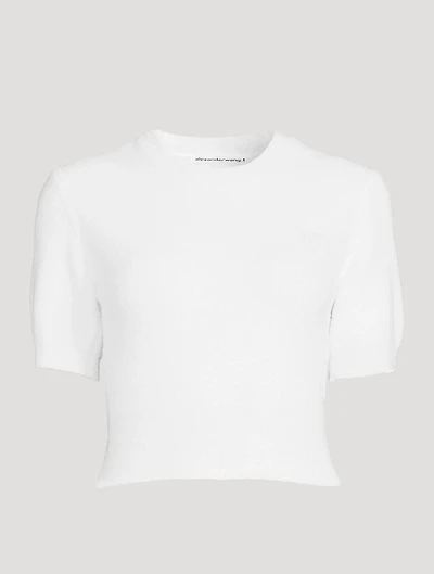 Short-Sleeve Slub Sweater