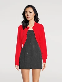 Split-Hem Wool Cardigan