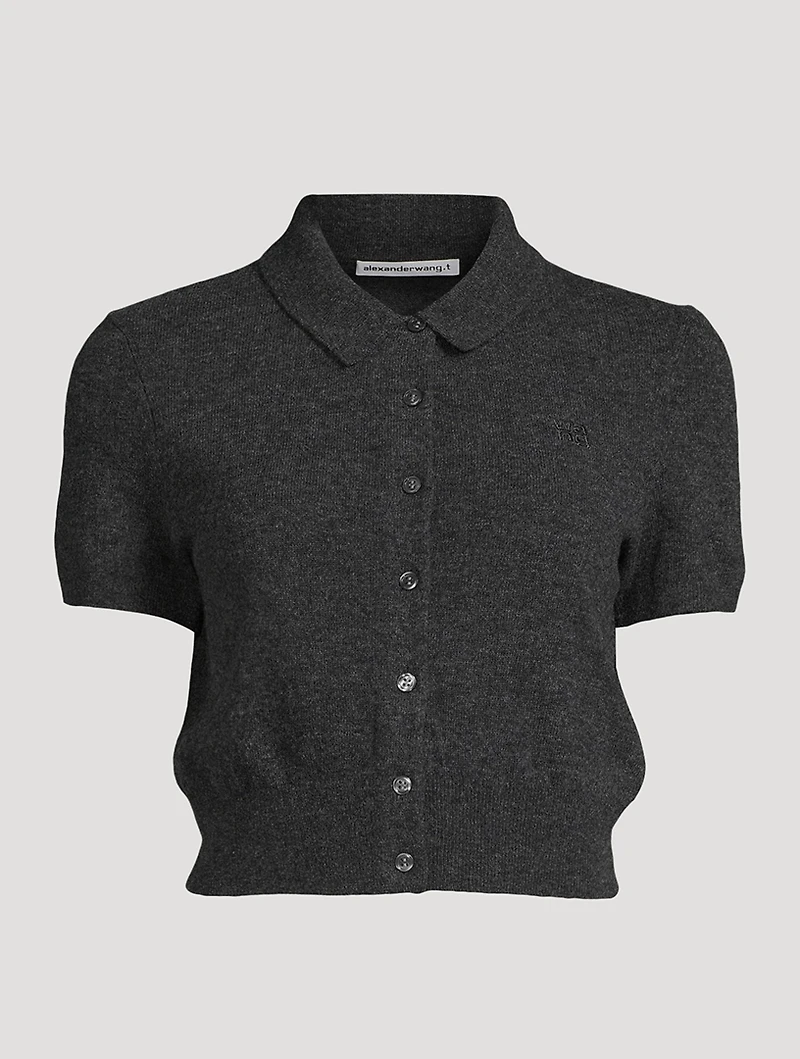 Cropped Wool Cardigan
