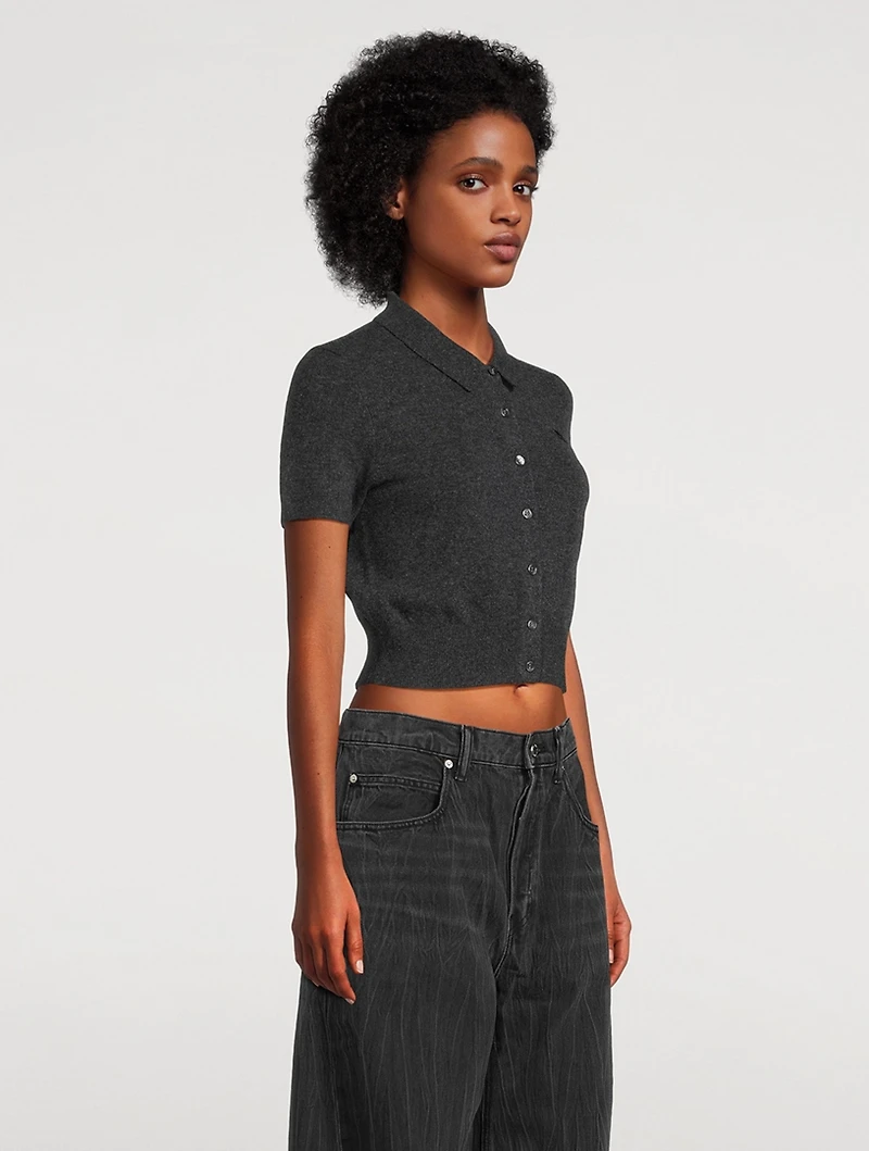 Cropped Wool Cardigan