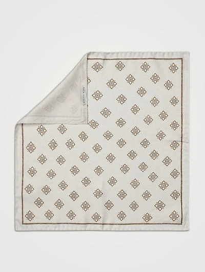 Riverview Silk Printed Pocket Square