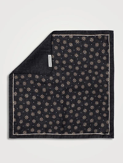 Severn Silk Pocket Square In Floral Print