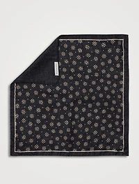 Severn Silk Pocket Square In Floral Print