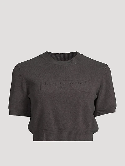 Logo-Embossed Chenille Sweater