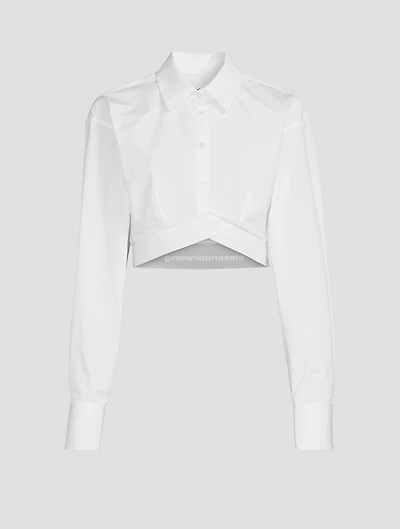 Cropped Poplin Shirt